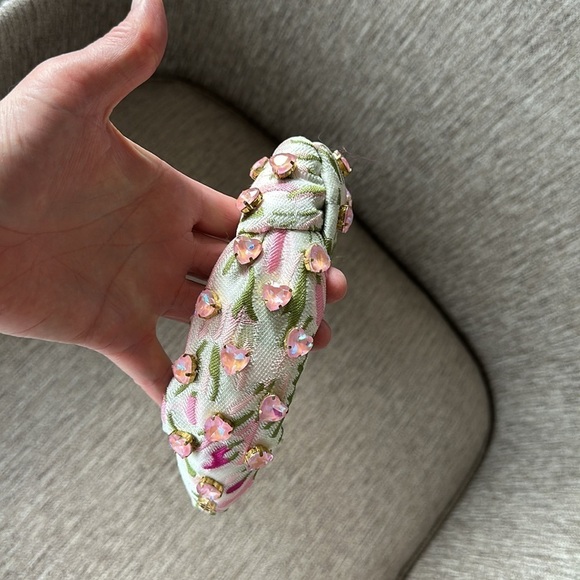 Brianna Cannon Garden Party Headband with Light Pink Heart Crystals NWT - Picture 6 of 10